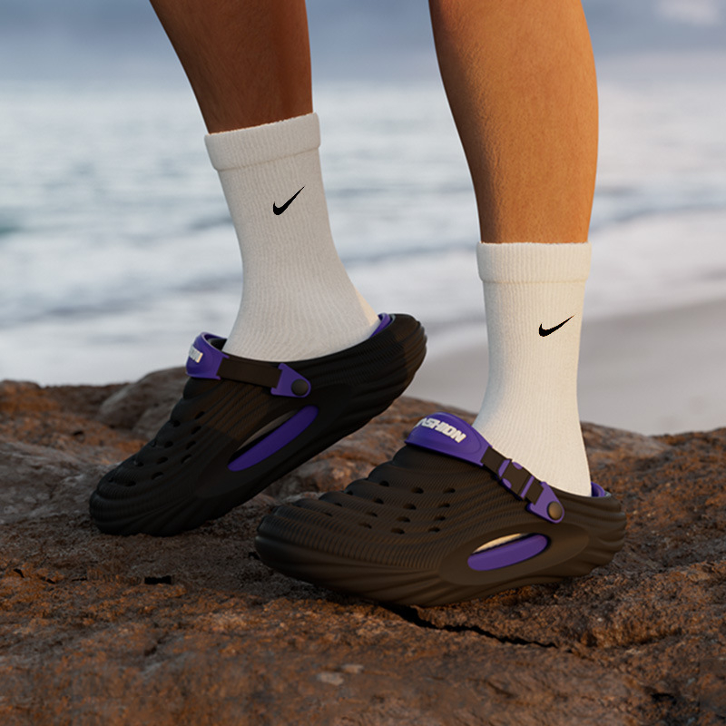 Мъжки EVA сандали с прорезан дизайн, дебел под 5–5,5 cm, сваляща се вътрешна подложка, едночастично формована пода