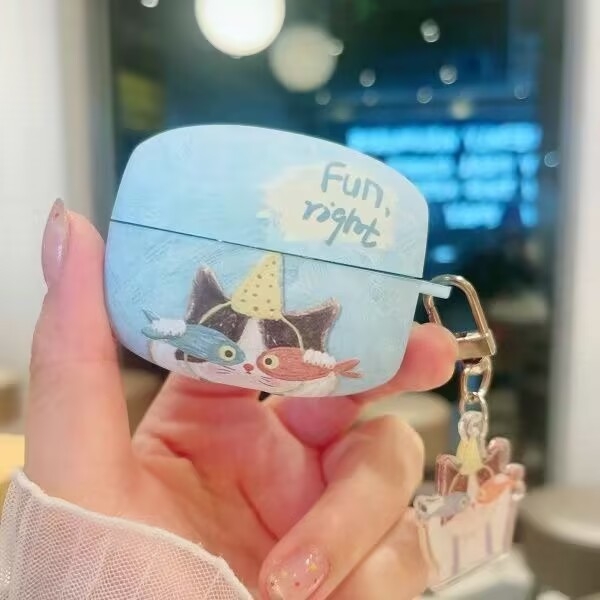 Carcasă de protecție pentru Huawei FreeBuds 5/4/4i Pro3, 7i/6i — silicon, finisaj mat, stil desen animat, personalizabilă