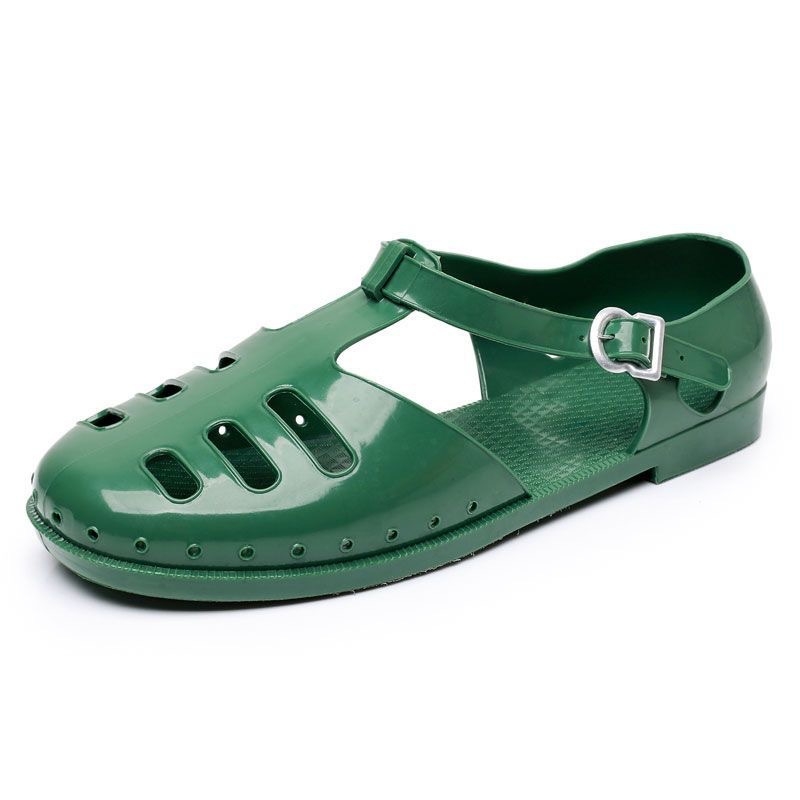 Muške sandale s kopčom, zatvoreni prst, prozračni PVC, rimski stil, retro dizajn