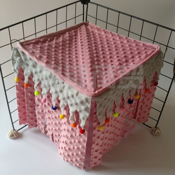 Állati fészek-hamak, négyszögletes sarokban függő sátor, textil