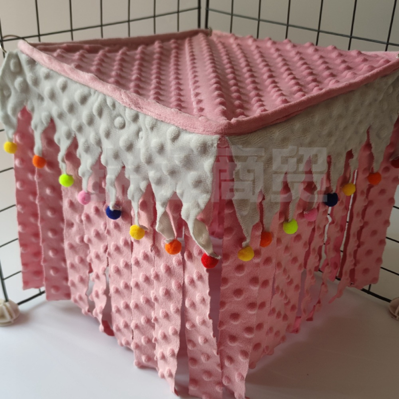 Állati fészek-hamak, négyszögletes sarokban függő sátor, textil