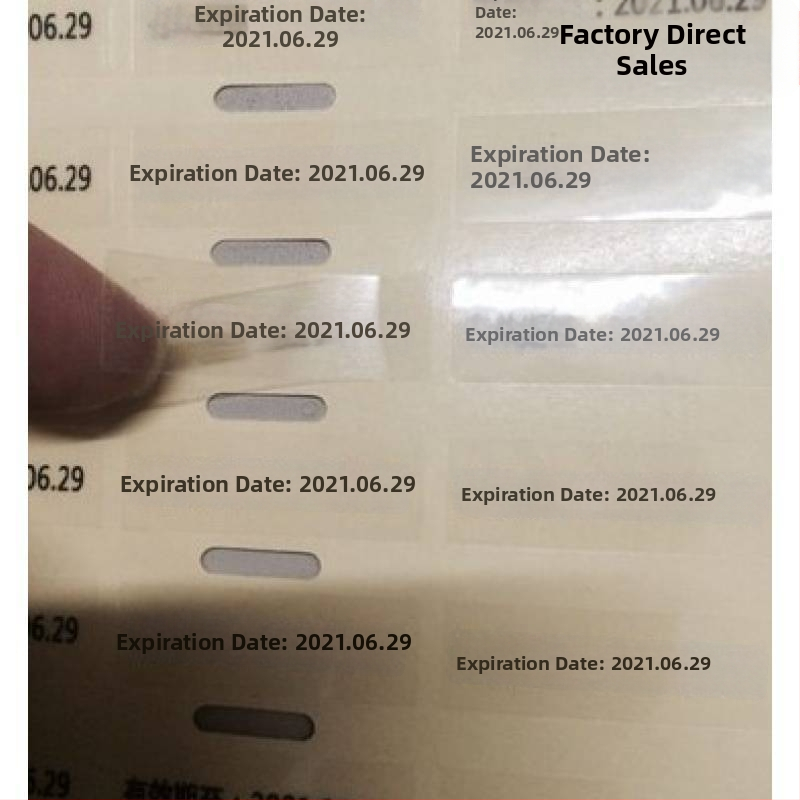 Etichetă pentru data de producție a cosmeticelor, impermeabilă, etichetă de valabilitate transparentă, set de probe