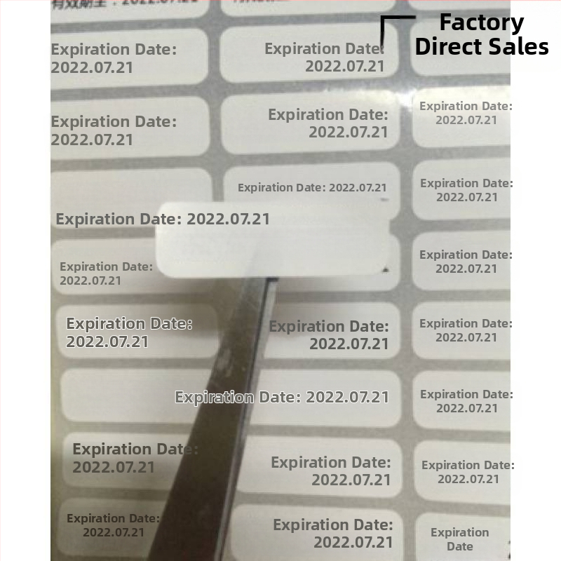 Etichetă pentru data de producție a cosmeticelor, impermeabilă, etichetă de valabilitate transparentă, set de probe
