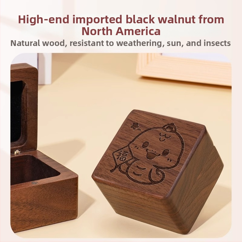 Drvena kutija za uspomene djeteta – pohranjivanje pupčane vrpce, očuvanje dlake ploda i mliječnih zuba, pogodna za novorođenčad do 3 godine