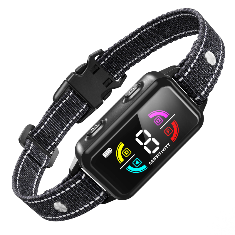 Colier anti-lătrat pentru câini, cu senzor inteligent, fără șoc electric, vibrație anti-interferențe, din plastic