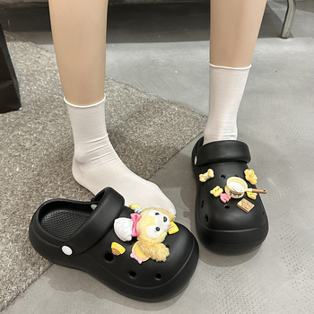 Ženske Crocs stila sandale, EVA gornji dio i EVA potplat, prozračne, debljina potplata 3 cm ili više, proljeće 2025