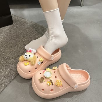 Ženske Crocs stila sandale, EVA gornji dio i EVA potplat, prozračne, debljina potplata 3 cm ili više, proljeće 2025
