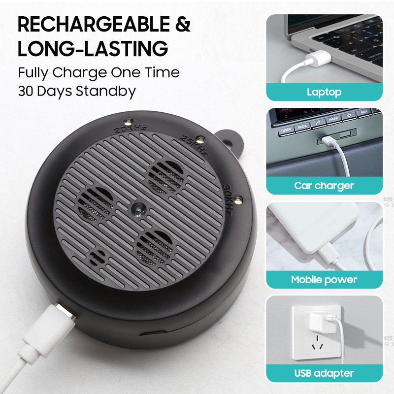 Dispozitiv ultrasonic anti-lătrat pentru exterior, pentru câini, din plastic, marcă privată autorizată