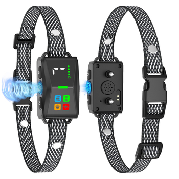 Colier anti-lătrare cu ultrasunete pentru câini, material plastic, pentru câini, control automat al lătrătului, antrenament inteligent