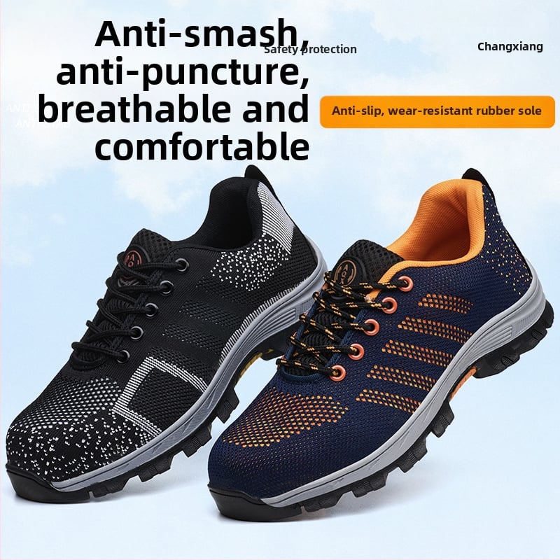 Pantofi de protecție Changxiang - Exterior din plasă respirabilă, gleznă joasă, protecție la perforare și la zdrobire