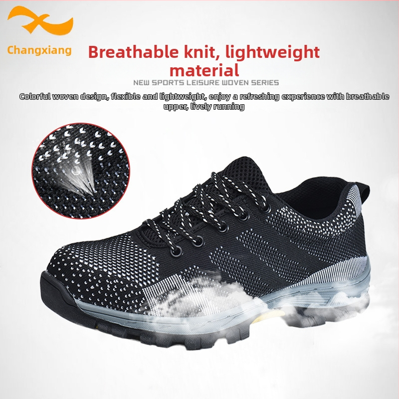 Pantofi de protecție Changxiang - Exterior din plasă respirabilă, gleznă joasă, protecție la perforare și la zdrobire