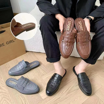 Sandale slip-on pentru bărbați Baotou, partea superioară PVC și talpa PVC, încălțăminte casual de vară
