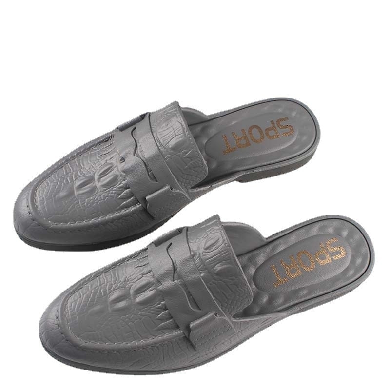 Sandale slip-on pentru bărbați Baotou, partea superioară PVC și talpa PVC, încălțăminte casual de vară