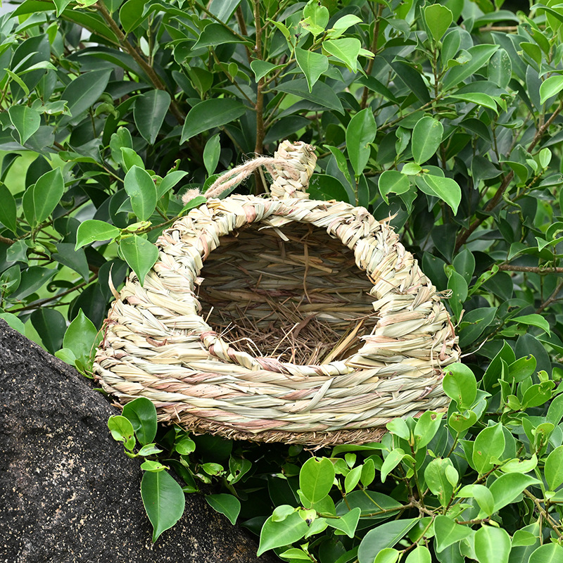 Hamsterovo gnijezdo od planinske trave, okruglo, pleteno, zadržava toplinu, za unutarnju i vanjsku upotrebu