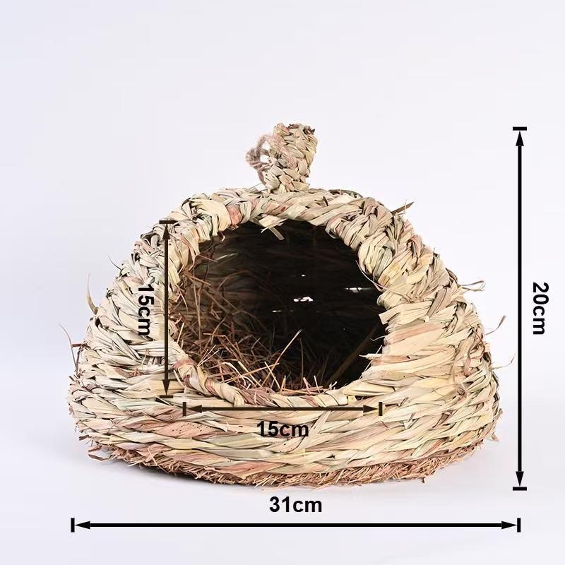 Hamsterovo gnijezdo od planinske trave, okruglo, pleteno, zadržava toplinu, za unutarnju i vanjsku upotrebu