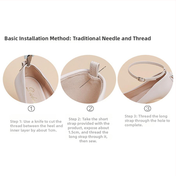 Rhinestone lanac za šnure za visoke potpetice — montaža bez alata, pričvrsna petlja, cijeli lanac, duljina 35 cm