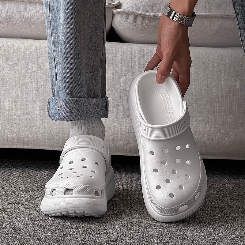 Muške EVA sandale s debelom sole za povećanje visine, casual dizajn s perforacijama na gornjem dijelu, zatvorenim prstom