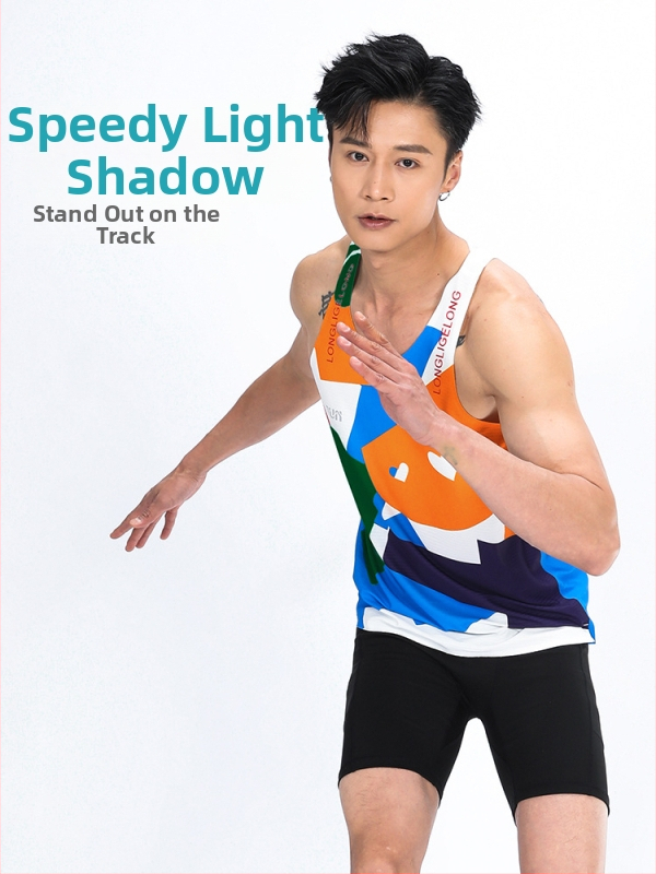 Unisex γιλέκο μαραθωνίου για τρέξιμο, ελαφρύ, απορροφά τον ιδρώτα, γρήγορο στέγνωμα, με ρίγες, 100% πολυεστέρα