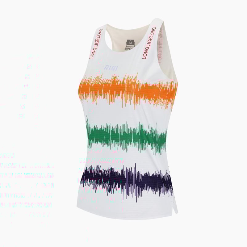 Unisex γιλέκο μαραθωνίου για τρέξιμο, ελαφρύ, απορροφά τον ιδρώτα, γρήγορο στέγνωμα, με ρίγες, 100% πολυεστέρα