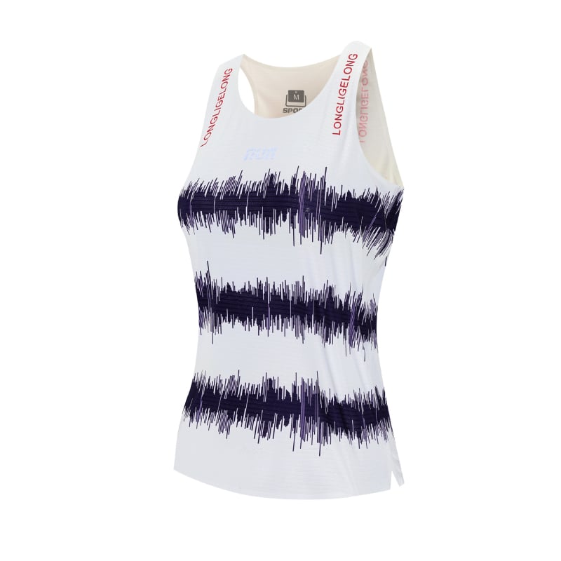 Unisex γιλέκο μαραθωνίου για τρέξιμο, ελαφρύ, απορροφά τον ιδρώτα, γρήγορο στέγνωμα, με ρίγες, 100% πολυεστέρα