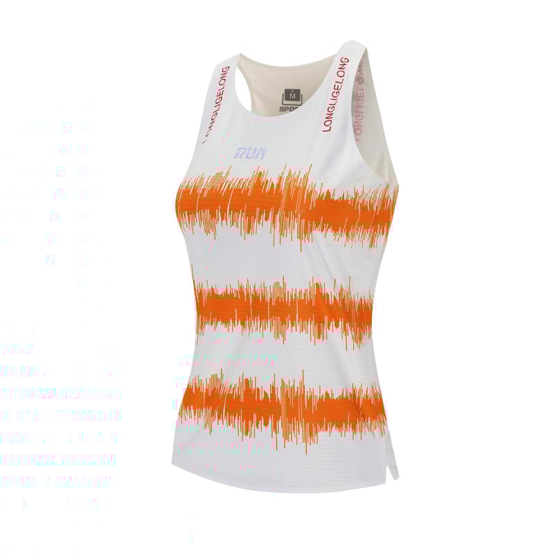 Unisex γιλέκο μαραθωνίου για τρέξιμο, ελαφρύ, απορροφά τον ιδρώτα, γρήγορο στέγνωμα, με ρίγες, 100% πολυεστέρα