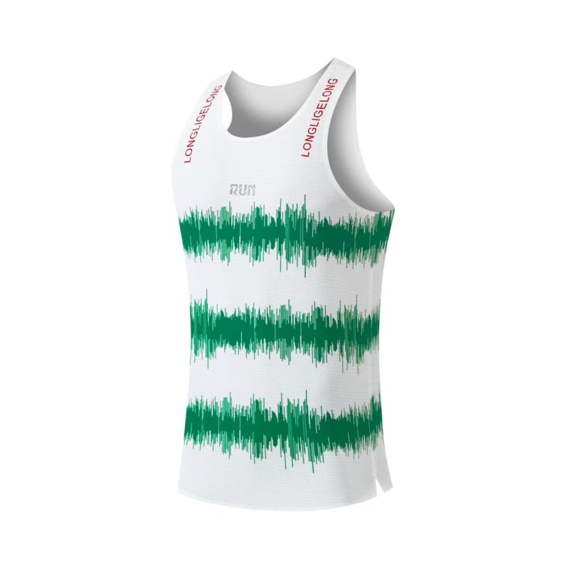 Unisex γιλέκο μαραθωνίου για τρέξιμο, ελαφρύ, απορροφά τον ιδρώτα, γρήγορο στέγνωμα, με ρίγες, 100% πολυεστέρα