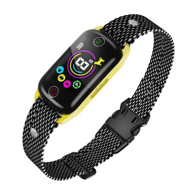 Kutyadresztáló nyakörv - anti ugatás elektromos sokk funkcióval, poliészter pánt, univerzális illeszkedés