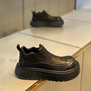 Muške Chelsea čizme sa bočnim zatvaračem, zimski otporne na vodu i tople, do pol potkoljenice, debeli potplat za povećanje visine, PU gornji dio