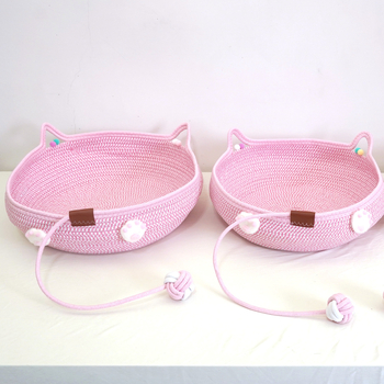 Tekstilno mačje gnijezdo s grebalicom i loptom za igru — za sve sezone, perivo, otporno na ogrebotine