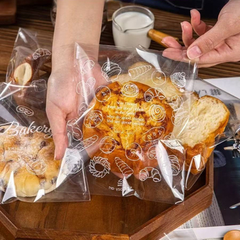 Prozirna vrećica za pakiranje kruha od OPP materijala s ZIPLock zatvaračem, prozirna, za pečene proizvode (kruh, tost, mochi, croissant) — 50/100 komada