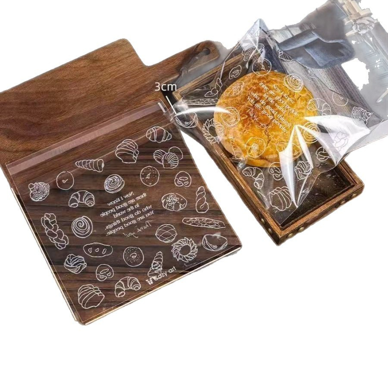Prozirna vrećica za pakiranje kruha od OPP materijala s ZIPLock zatvaračem, prozirna, za pečene proizvode (kruh, tost, mochi, croissant) — 50/100 komada
