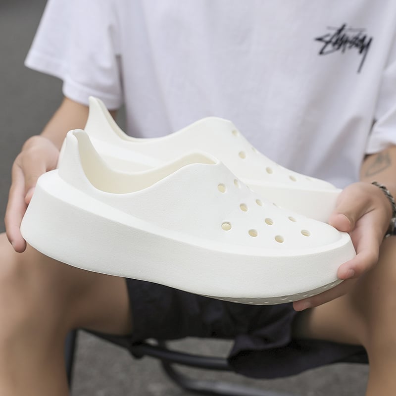 Muške sandale s četvrtastim nosom i debelom platformom za povećanje visine, zatvorenim prstom, EVA gornji dio i potplat