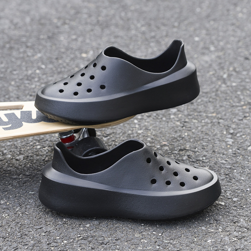 Muške sandale s četvrtastim nosom i debelom platformom za povećanje visine, zatvorenim prstom, EVA gornji dio i potplat