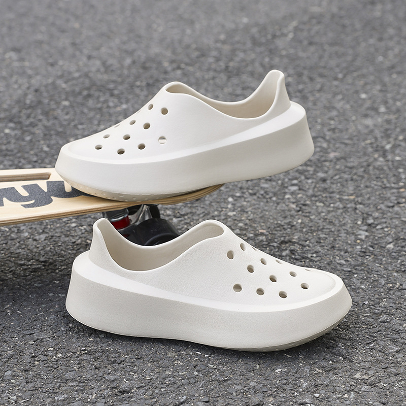 Muške sandale s četvrtastim nosom i debelom platformom za povećanje visine, zatvorenim prstom, EVA gornji dio i potplat