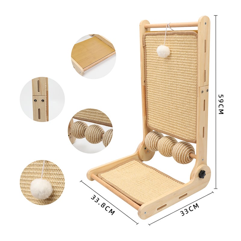 Ploča za grebanje mačaka s L-oblikom, vertikalno preklopni dizajn – otporna na habanje i ne rasipa dlake