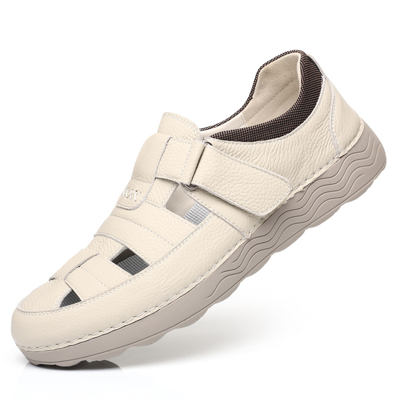 BONFOOT sandale od top-grain kože, MD potplat, Velcro zatvarač, Toe Cap, prozračne, lagane, protuklizne
