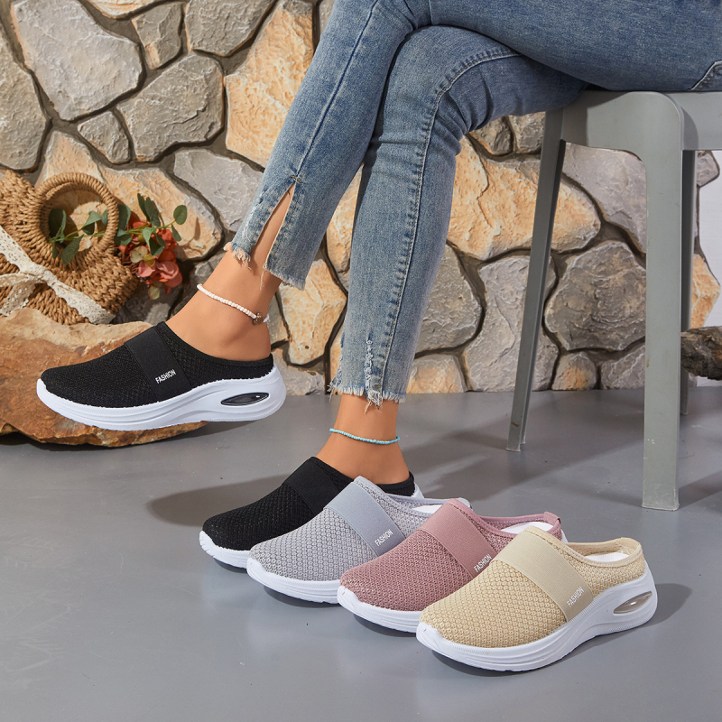 Ženske mrežaste Slip-On tenisice, okrugli vrh, niski profil, PVC potplat
