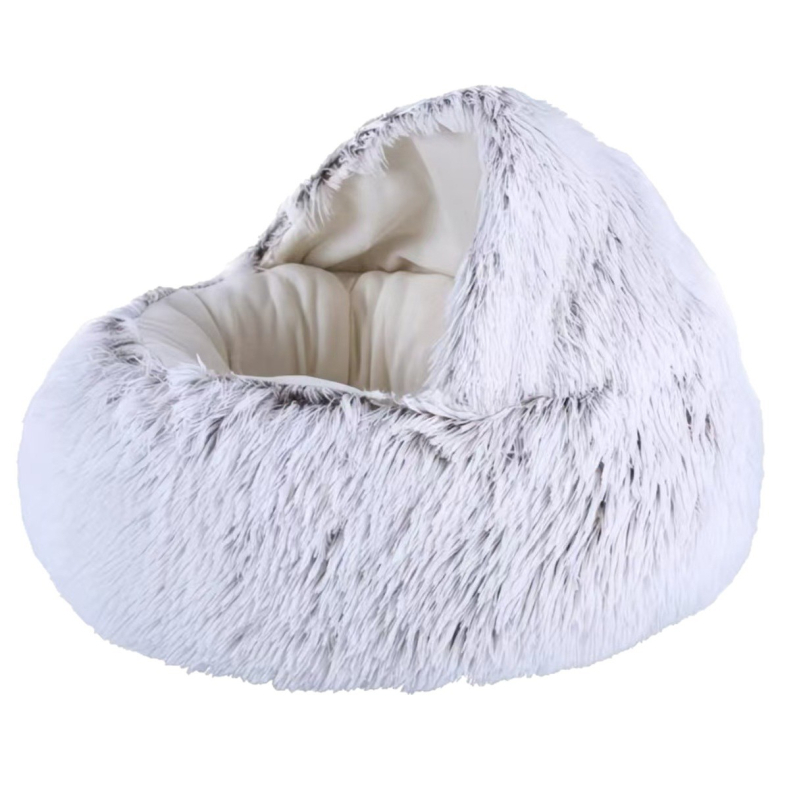 Καταφύγιο σκύλου από PP βαμβάκι, στρογγυλό σχήμα, άνετο καταφύγιο κατοικίδιων