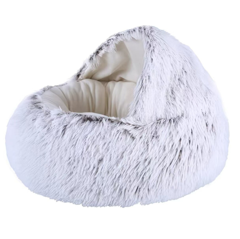 Καταφύγιο σκύλου από PP βαμβάκι, στρογγυλό σχήμα, άνετο καταφύγιο κατοικίδιων