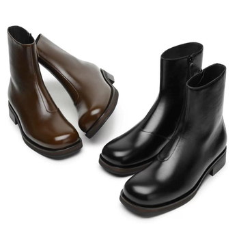 Muške visoke Derby Chelsea čizme s kvadratnim vrhom, gumenom potplatom, gornjište od mikrovlakna, dizajn za povećanje visine, zimska obuća