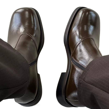 Muške visoke Derby Chelsea čizme s kvadratnim vrhom, gumenom potplatom, gornjište od mikrovlakna, dizajn za povećanje visine, zimska obuća