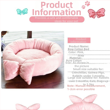 Gnijezdo za kućne ljubimce od tkanine, u obliku mašne, debelo i toplo za zimu