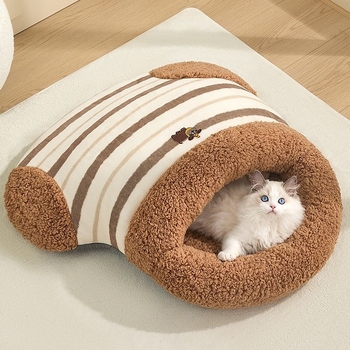 Mačje gnijezdo s poluzatvorenim dizajnom — cjelogodišnja toplina, tkanina