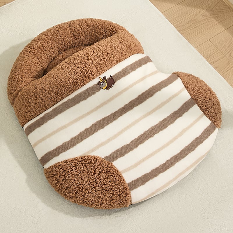 Mačje gnijezdo s poluzatvorenim dizajnom — cjelogodišnja toplina, tkanina