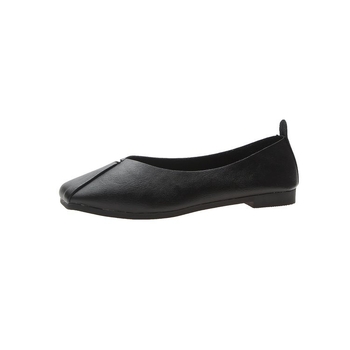 Ženske slip-on loaferice u korejskom stilu, kvadratni vrh, PU gornji dio, gumeni potplat, podstava od umjetne kože, niski profil 1-3 cm