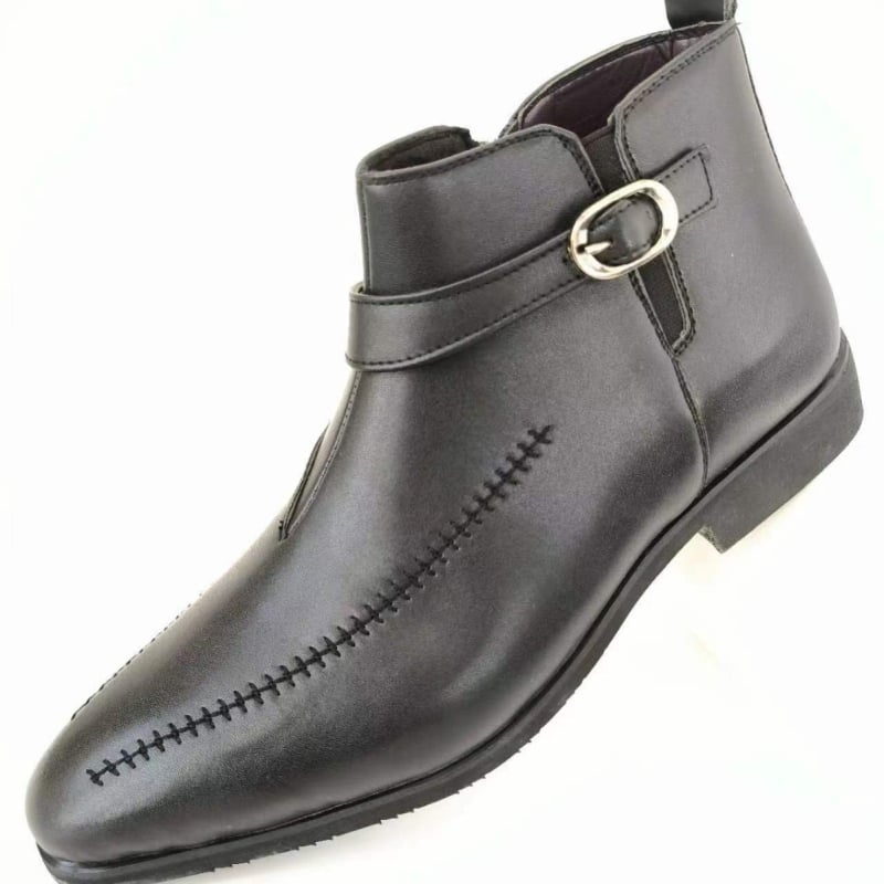 Muške Martin čizme u Chelsea stilu sa bočnim zatvaračem, PU gornji dio, gumeni potplat, špičasti vrh, prozračne i amortizirajuće zimu