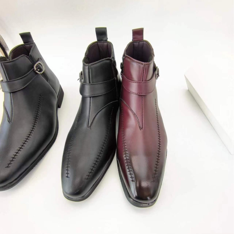 Muške Martin čizme u Chelsea stilu sa bočnim zatvaračem, PU gornji dio, gumeni potplat, špičasti vrh, prozračne i amortizirajuće zimu