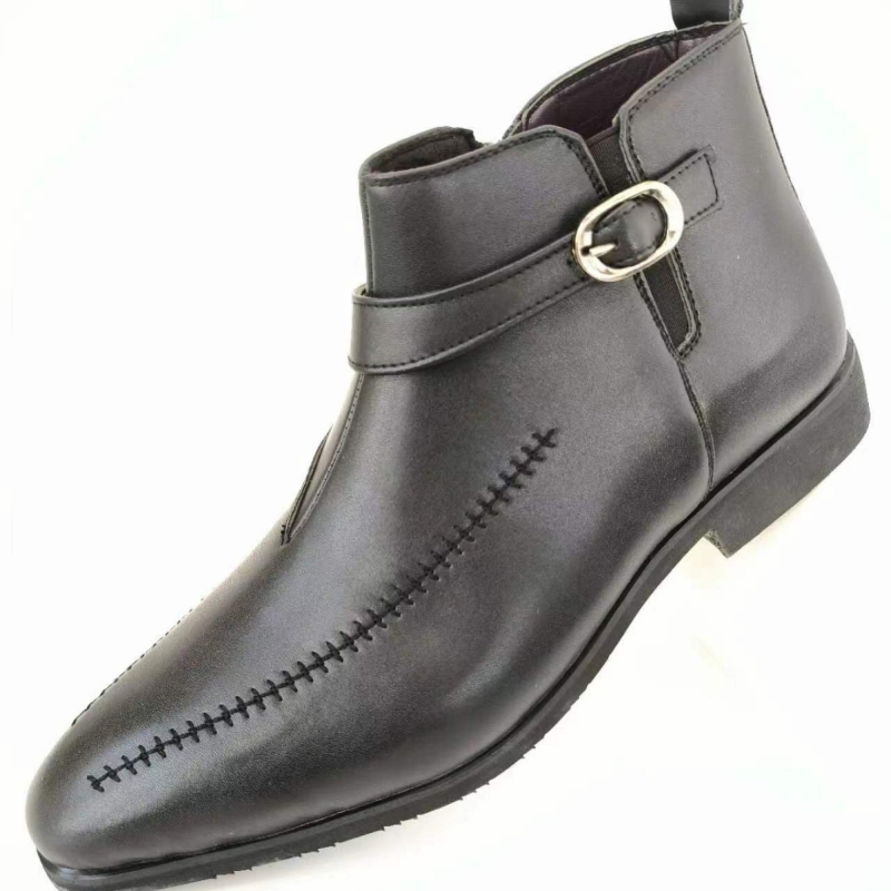 Muške Martin čizme u Chelsea stilu sa bočnim zatvaračem, PU gornji dio, gumeni potplat, špičasti vrh, prozračne i amortizirajuće zimu