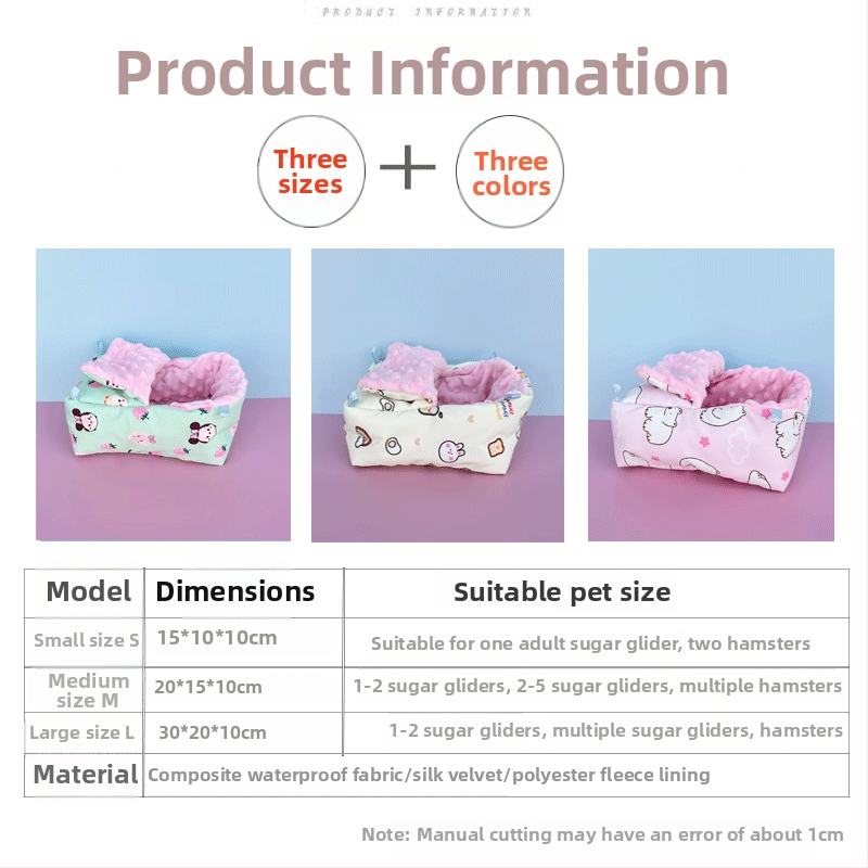 Kružni vodootporni gnijezdo za male životinje sa svilenim cvjetovima, za hrčka, unutarnja uporaba, crtani stil