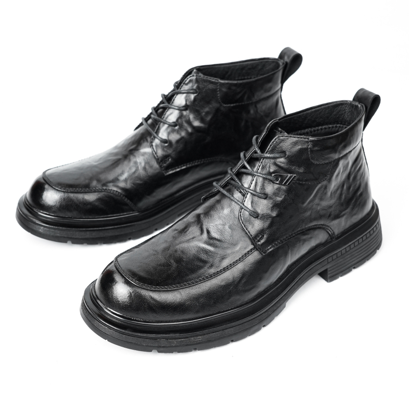 Muške Chelsea čizme od prave kože krava, casual stil, protuklizna potplat, srednja dužina potkoljenice, model 23266